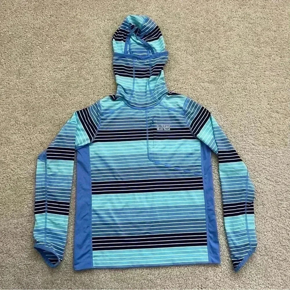 Coolibar Andros Fishing Hoodie Kids Size XL SPF 50+ Outdoor Active Striped. - Picture 11 of 15